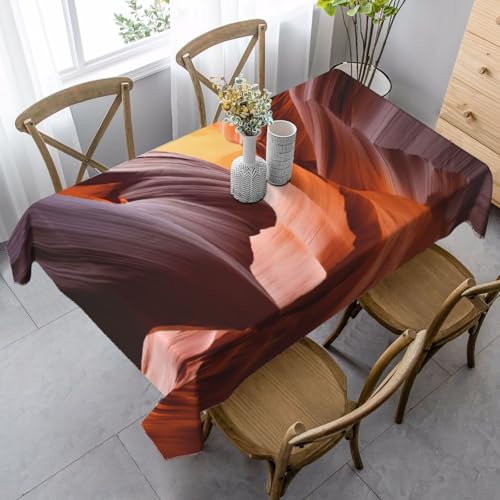 ASFgda Rechteckige Tischdecke mit Antilopen-Canyon-Druck, knitterfrei, waschbar, für Essen/Party/Buffet/Hochzeit von ASFgda