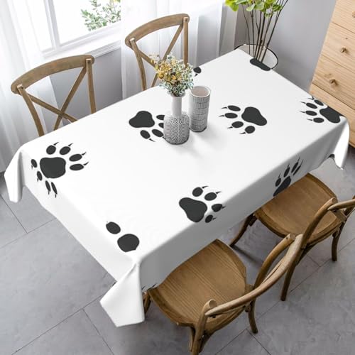ASFgda Rechteckige Tischdecke mit Bärenpfotenabdruck, knitterfrei, waschbar, für Essen/Party/Buffet/Hochzeit, 89 x 140 cm ASFgda Rechteckige Tischdecke mit Bärenpfotenabdruck, knitterfrei, waschbar, für Essen/Party/Buffet/Hochzeit, 89 x 140 cm von ASFgda