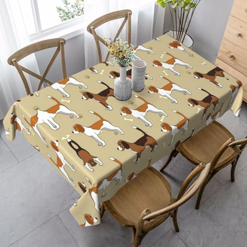 ASFgda Rechteckige Tischdecke mit Beagle-Motiv, 89 x 140 cm, knitterfrei, waschbar, Tischdecke für Essen/Party/Buffet/Hochzeit ASFgda Rechteckige Tischdecke mit Beagle-Motiv, 89 x 140 cm, knitterfrei, waschbar, Tischdecke für Essen/Party/Buffet/Hochzeit von ASFgda