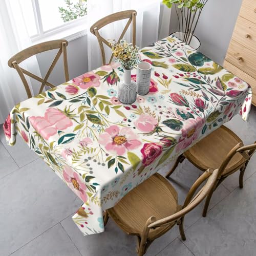 ASFgda Rechteckige Tischdecke mit Blumenblattmuster, 89 x 140 cm, knitterfrei, waschbar, Tischdecke für Essen/Party/Buffet/Hochzeit ASFgda Rechteckige Tischdecke mit Blumenblattmuster, 89 x 140 cm, knitterfrei, waschbar, Tischdecke für Essen/Party/Buffet/Hochzeit von ASFgda