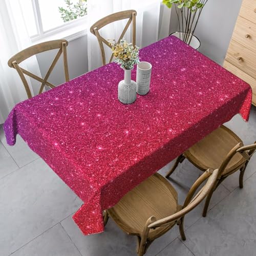 ASFgda Rechteckige Tischdecke mit Farbverlauf, Pailletten, glitzernd, 89 x 140 cm, knitterfrei, waschbar, Tischdecke für Essen/Party/Buffet/Hochzeit von ASFgda