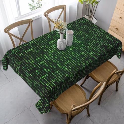 ASFgda Rechteckige Tischdecke mit Hacker-Era-Druck, knitterfrei, waschbar, für Essen, Party, Buffet, Hochzeit, 89,9 x 140,9 cm ASFgda Rechteckige Tischdecke mit Hacker-Era-Druck, knitterfrei, waschbar, für Essen, Party, Buffet, Hochzeit, 89,9 x 140,9 cm von ASFgda