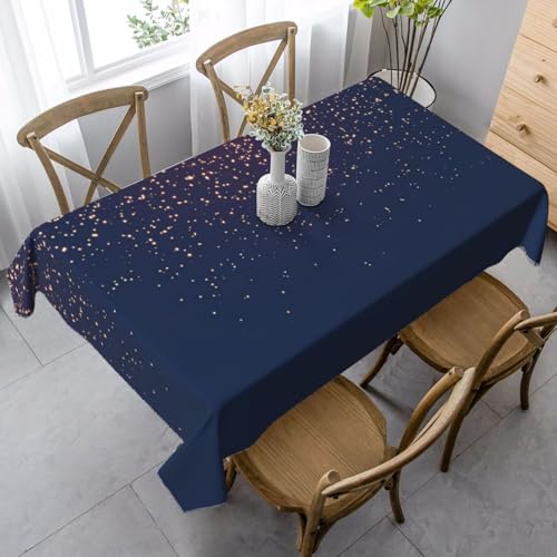 ASFgda Rechteckige Tischdecke mit Himmels- und Sternen-Druck, knitterfrei, waschbar, für Essen/Party/Buffet/Hochzeit, 89 x 140 cm von ASFgda