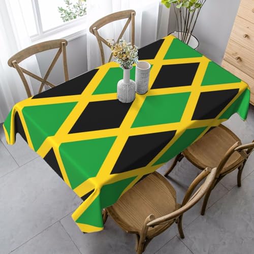 ASFgda Rechteckige Tischdecke mit Jamaika-Flagge, 89 x 140 cm, knitterfrei, waschbar, Tischdecke für Essen/Party/Buffet/Hochzeit ASFgda Rechteckige Tischdecke mit Jamaika-Flagge, 89 x 140 cm, knitterfrei, waschbar, Tischdecke für Essen/Party/Buffet/Hochzeit von ASFgda