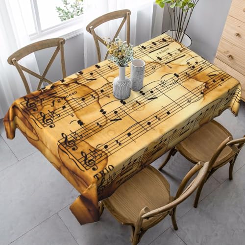 ASFgda Rechteckige Tischdecke mit Musiknoten-Druck, 89 x 140 cm, knitterfrei, waschbar, Tischdecke für Essen/Party/Buffet/Hochzeit ASFgda Rechteckige Tischdecke mit Musiknoten-Druck, 89 x 140 cm, knitterfrei, waschbar, Tischdecke für Essen/Party/Buffet/Hochzeit von ASFgda