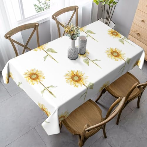 ASFgda Rechteckige Tischdecke mit Sonnenblumen-Druck, knitterfrei, waschbar, für Essen/Party/Buffet/Hochzeit, 89 x 140 cm ASFgda Rechteckige Tischdecke mit Sonnenblumen-Druck, knitterfrei, waschbar, für Essen/Party/Buffet/Hochzeit, 89 x 140 cm von ASFgda