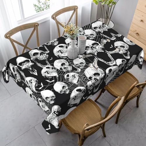 ASFgda Rechteckige Tischdecke mit Totenkopf-Hintergrund, 89 x 140 cm, knitterfrei, waschbar, Tischdecke für Essen/Party/Buffet/Hochzeit ASFgda Rechteckige Tischdecke mit Totenkopf-Hintergrund, 89 x 140 cm, knitterfrei, waschbar, Tischdecke für Essen/Party/Buffet/Hochzeit von ASFgda