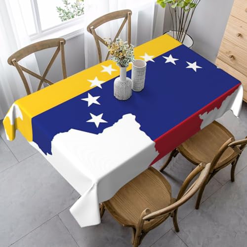 ASFgda Rechteckige Tischdecke mit Venezuela-Flagge, 89 x 140 cm, knitterfrei, waschbar, Tischdecke für Essen/Party/Buffet/Hochzeit ASFgda Rechteckige Tischdecke mit Venezuela-Flagge, 89 x 140 cm, knitterfrei, waschbar, Tischdecke für Essen/Party/Buffet/Hochzeit von ASFgda