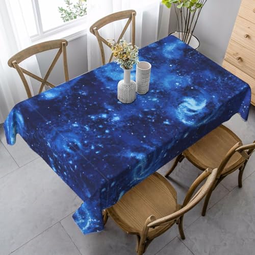 ASFgda Rechteckige Tischdecke mit Weltraum-Galaxie-Druck, 89 x 140 cm, knitterfrei, waschbar, Tischdecke für Essen/Party/Buffet/Hochzeit von ASFgda