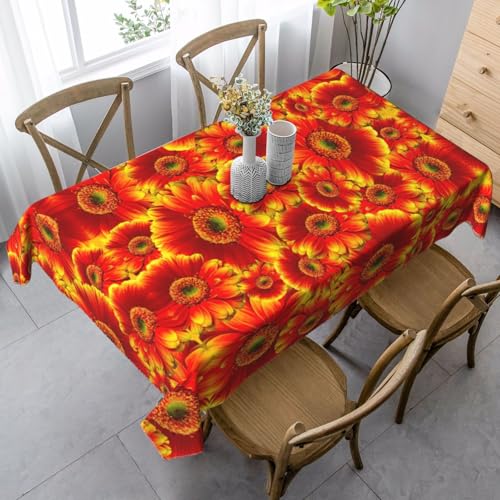 ASFgda Rechteckige Tischdecke mit orangefarbenem Sonnenblumendruck, 89 x 140 cm, knitterfrei, waschbar, Tischdecke für Essen/Party/Buffet/Hochzeit ASFgda Rechteckige Tischdecke mit orangefarbenem Sonnenblumendruck, 89 x 140 cm, knitterfrei, waschbar, Tischdecke für Essen/Party/Buffet/Hochzeit von ASFgda