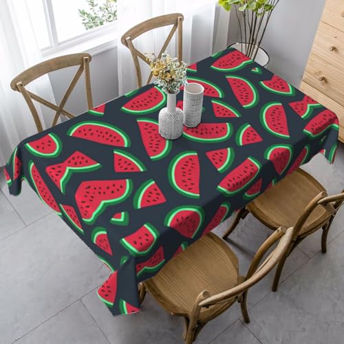 ASFgda Rechteckige Tischdecke mit rotem Wassermelonen-Druck, knitterfrei, waschbar, für Essen/Party/Buffet/Hochzeit von ASFgda
