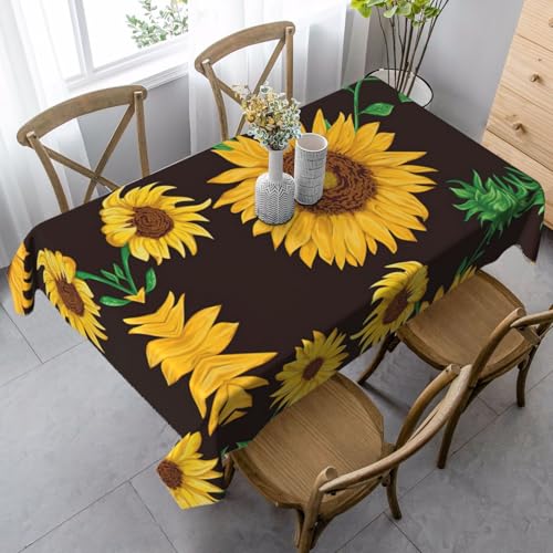 ASFgda Rechteckige Tischdecke mit schönem Sonnenblumen-Motiv, 89 x 140 cm, knitterfrei, waschbar, Tischdecke für Essen/Party/Buffet/Hochzeit ASFgda Rechteckige Tischdecke mit schönem Sonnenblumen-Motiv, 89 x 140 cm, knitterfrei, waschbar, Tischdecke für Essen/Party/Buffet/Hochzeit von ASFgda