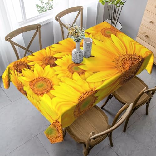 ASFgda Rechteckige Tischdecke mit vielen Sonnenblumen, 89 x 140 cm, knitterfrei, waschbar, Tischdecke für Essen/Party/Buffet/Hochzeit ASFgda Rechteckige Tischdecke mit vielen Sonnenblumen, 89 x 140 cm, knitterfrei, waschbar, Tischdecke für Essen/Party/Buffet/Hochzeit von ASFgda