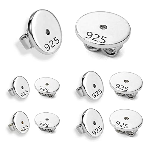 Ohrringverschlüsse Silber 925 Verschlüsse für Ohrstecker Ohrring, 8 Stück Silber Ohrring Stopper Ohrstopper Sicher Ersatz für Pfosten, Hypoallergen Schmetterlings Verschlüsse Schmuckherstellung Ohrringverschlüsse Silber 925 Verschlüsse für Ohrstecker Ohrring, 8 Stück Silber Ohrring Stopper Ohrstopper Sicher Ersatz für Pfosten, Hypoallergen Schmetterlings Verschlüsse Schmuckherstellung von ASH'S CHOICE