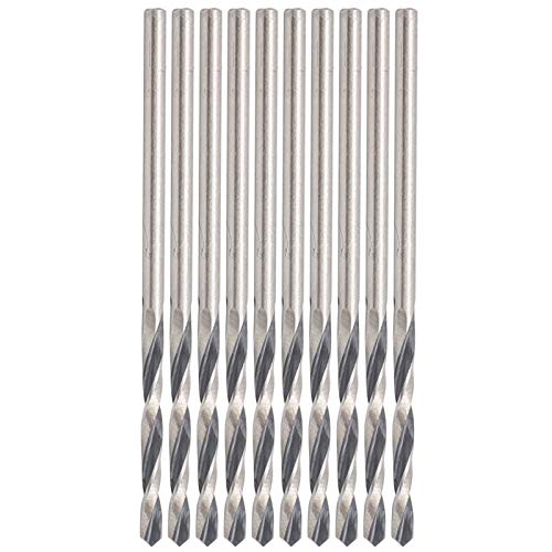 10 Stück HSS Metall Spiralbohrer Set,Professional Metallbohrer Bohrer Set Spiralbohrer 1.80mm zum Stanzen, Perlenverarbeiten und Herstellen von Perlen von ASHATA