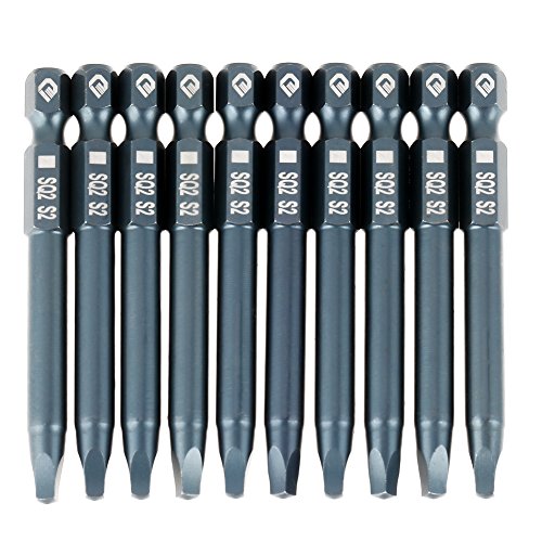 10 Stück Vierkantschraubendreher, 1/4 Zoll Vierkantschraubendreher Bit-Set für die meisten elektrischen Schraubendreher, Bohrer usw. 10 Stück Vierkantschraubendreher, 1/4 Zoll Vierkantschraubendreher Bit-Set für die meisten elektrischen Schraubendreher, Bohrer usw. von ASHATA