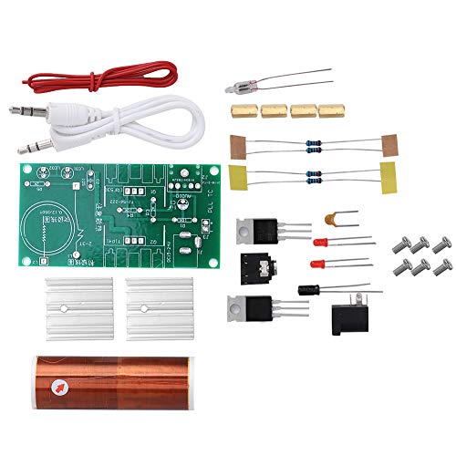 ASHATA Tesla-Spule DIY-Kit, Mini-Musik Tesla-Spule DIY-Kits Tesla-Spulenmodul Plasma-Lautsprecher Nicht zusammengebaut Mini-DIY-Elektronik-Kit Werkzeug 15W(DC 15-24V 2A) von ASHATA