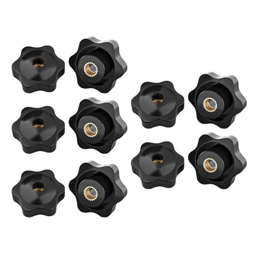 ASHLUYAK 10 Stück schwarze Rändelmuttern Verschiedene Größen Stern Mechanische Rändelmuttern feste Muttern für einfaches Klemmen & manuelle Einstellung ASHLUYAK 10 Stück schwarze Rändelmuttern Verschiedene Größen Stern Mechanische Rändelmuttern feste Muttern für einfaches Klemmen & manuelle Einstellung von ASHLUYAK