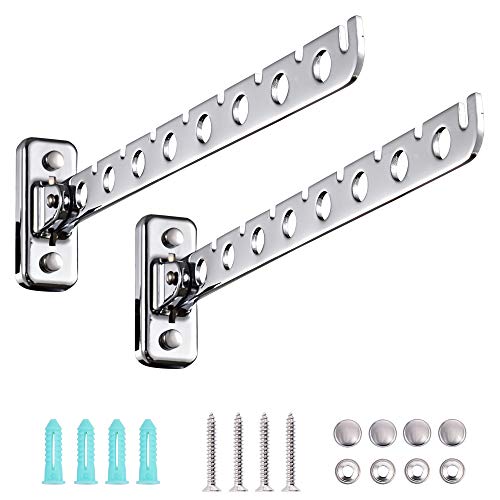 ASHOP Wäschebügel Wandhalterung Kleiderbügel Rack Waschküche Kleiderbügel Wandmontage Kleiderständer Edelstahl Kleiderhaken mit Schwenkarm Wäscheständer Wäscheständer Wäscheständer 2 Stück ASHOP Wäschebügel Wandhalterung Kleiderbügel Rack Waschküche Kleiderbügel Wandmontage Kleiderständer Edelstahl Kleiderhaken mit Schwenkarm Wäscheständer Wäscheständer Wäscheständer 2 Stück von ASHOP