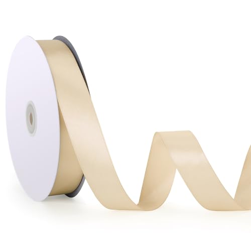 Geschenkband Gold, 25mm x 92m Schleifenband für Hochzeit, Geburtstagsgeschenk, Festival Dekoration, Satinband Breit Seidenband für DIY-Projekte, Zimmer, Bankett, Weihnachts Dekoration, Deko Band Geschenkband Gold, 25mm x 92m Schleifenband für Hochzeit, Geburtstagsgeschenk, Festival Dekoration, Satinband Breit Seidenband für DIY-Projekte, Zimmer, Bankett, Weihnachts Dekoration, Deko Band von ASHYLE