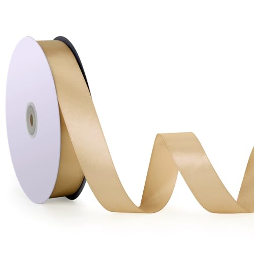 Geschenkband Leichter Champagner, 25mm x 92m Schleifenband für Hochzeit, Geburtstagsgeschenk, Festival Dekoration, Satinband Breit Seidenband für DIY-Projekte, Zimmer, Bankett, Weihnachts Dekoration Geschenkband Leichter Champagner, 25mm x 92m Schleifenband für Hochzeit, Geburtstagsgeschenk, Festival Dekoration, Satinband Breit Seidenband für DIY-Projekte, Zimmer, Bankett, Weihnachts Dekoration von ASHYLE