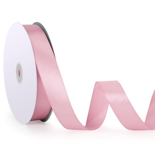 Geschenkband Rosa, 25mm x 92m Schleifenband für Hochzeit, Geburtstagsgeschenk, Festival Dekoration, Satinband Breit Seidenband für DIY-Projekte, Zimmer, Bankett, Weihnachts Dekoration, Deko Band Geschenkband Rosa, 25mm x 92m Schleifenband für Hochzeit, Geburtstagsgeschenk, Festival Dekoration, Satinband Breit Seidenband für DIY-Projekte, Zimmer, Bankett, Weihnachts Dekoration, Deko Band von ASHYLE