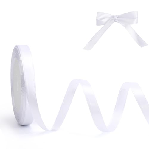 Geschenkband Weiß, 10mm x 22m Schleifenband für Hochzeit, Geburtstagsgeschenk, Festival Dekoration, Satinband Breit Seidenband für DIY-Projekte, Zimmer, Bankett, Weihnachts Dekoration, Deko Band Geschenkband Weiß, 10mm x 22m Schleifenband für Hochzeit, Geburtstagsgeschenk, Festival Dekoration, Satinband Breit Seidenband für DIY-Projekte, Zimmer, Bankett, Weihnachts Dekoration, Deko Band von ASHYLE
