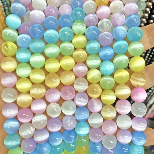 10 mm, 36 Stück, bunte Selenit-Gipsstein-Kristallperlen für Schmuckherstellung, DIY-Armbänder 10 mm, 36 Stück, bunte Selenit-Gipsstein-Kristallperlen für Schmuckherstellung, DIY-Armbänder von ASKFNASDKMFN