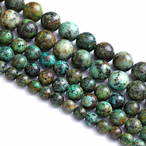 10 mm 36 Stück Naturstein-Grüner afrikanischer Türkis, Abstandshalter für Schmuckherstellung, DIY, Armband, Halskette 10 mm 36 Stück Naturstein-Grüner afrikanischer Türkis, Abstandshalter für Schmuckherstellung, DIY, Armband, Halskette von ASKFNASDKMFN