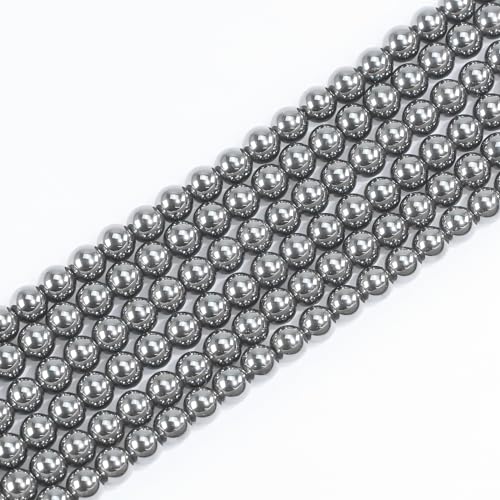 10 mm natürliche Edelsteine, rund, Häma, lose Perlen für Schmuckherstellung, Armbänder, Halsketten, Ohrringe, Kunsthandwerk (35–38 Stück/Strang) von ASKFNASDKMFN