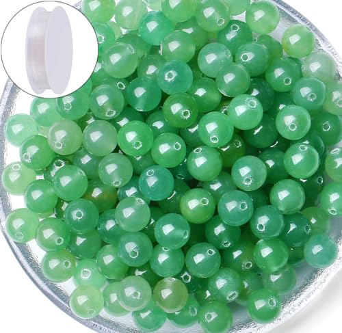 100 grüne Aventurin-Perlen, 8 mm, Natursteinperlen, rund, lose Edelsteinperlen für Armband, Perlen, Kristall, Schmuckherstellung, DIY, Halsketten, Ohrringe, 0,8 cm 100 grüne Aventurin-Perlen, 8 mm, Natursteinperlen, rund, lose Edelsteinperlen für Armband, Perlen, Kristall, Schmuckherstellung, DIY, Halsketten, Ohrringe, 0,8 cm von ASKFNASDKMFN