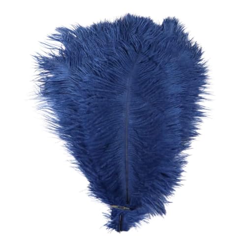 10er-Pack Straußenfedern, 25–30 cm (10–12 Zoll), Straußenfedern, Federbüsche in Großpackung für Hochzeitstafeln, Tischdekoration zu Hause und Bastelarbeiten (Marineblau (10 Stück)) von ASKFNASDKMFN