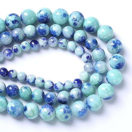 12 mm 32 Stück blaue persische Jade-Abstandshalter für Schmuckherstellung, DIY, Armband, Halskette 12 mm 32 Stück blaue persische Jade-Abstandshalter für Schmuckherstellung, DIY, Armband, Halskette von ASKFNASDKMFN