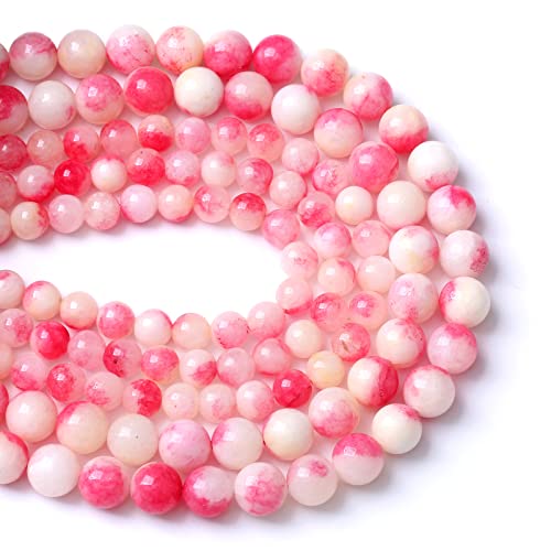 120 Stück 6 mm rosa Turmalin-Jade, 2 Stränge, Steinperlen für Schmuckherstellung, DIY, Armband, Halskette 120 Stück 6 mm rosa Turmalin-Jade, 2 Stränge, Steinperlen für Schmuckherstellung, DIY, Armband, Halskette von ASKFNASDKMFN