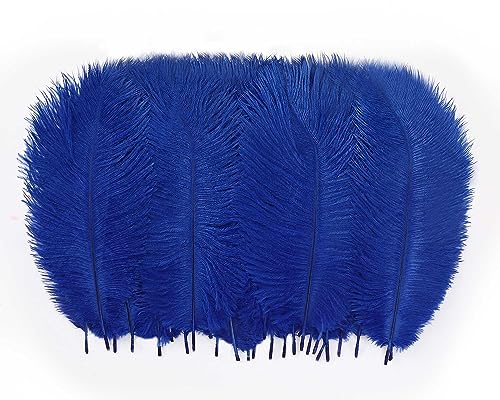 30 Stück königsblaue Straußenfedern, 25,4–30,5 cm, weiche, natürliche Federn für Tafelaufsätze beim Great Gatsby und bei Hochzeitsfeiern, Vasen für Zuhause, Weihnachtsbaumschmuck (blau, 25,4–30,5 cm) 30 Stück königsblaue Straußenfedern, 25,4–30,5 cm, weiche, natürliche Federn für Tafelaufsätze beim Great Gatsby und bei Hochzeitsfeiern, Vasen für Zuhause, Weihnachtsbaumschmuck (blau, 25,4–30,5 cm) von ASKFNASDKMFN