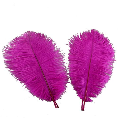 5 Straußenfedern, 40–45 cm, Dekoration für Zuhause und Hochzeit (Fuchsia) von ASKFNASDKMFN