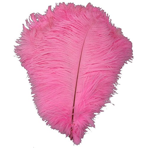 50 Stück 12''~14''(30~35cm) natürliche Straußenfedern für Heimwerker, Zuhause, Hochzeit, Party, Büro, Dekoration (Rosa) von ASKFNASDKMFN