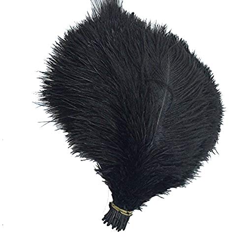50 Stück Tafelaufsätze aus natürlichen Straußenfedern, 15–20 cm (6–8 Zoll), für die Dekoration von Hochzeiten und Partys zu Hause (schwarz) von ASKFNASDKMFN