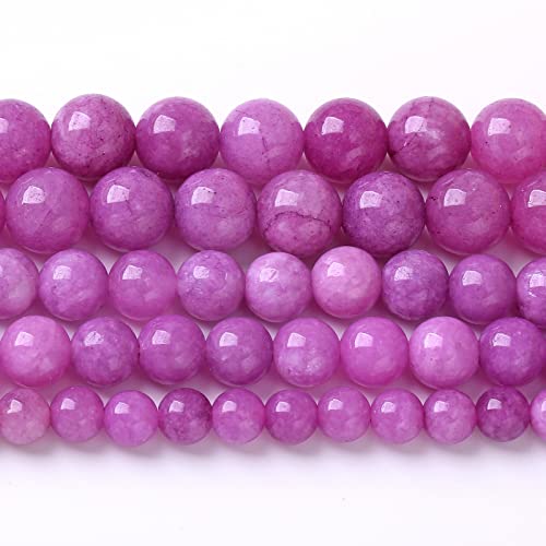 6 mm, 60 Stück lila Lepidolith Glimmerstein, lose Perlen für Schmuckherstellung, DIY, Armband, Halskette von ASKFNASDKMFN