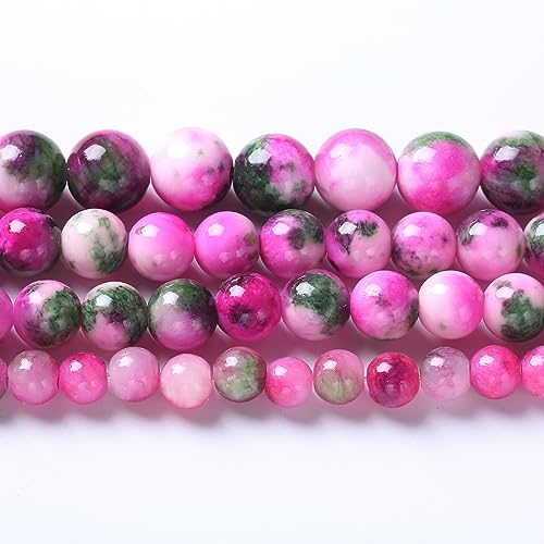 6 mm, 60 Stück rosa-grüne persische Jade-Abstandshalter für Schmuckherstellung, DIY, Armband, Halskette 6 mm, 60 Stück rosa-grüne persische Jade-Abstandshalter für Schmuckherstellung, DIY, Armband, Halskette von ASKFNASDKMFN