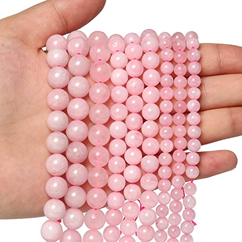 60 Stück 6 mm Natursteinperlen, Rosenquarz-Perlen, Kristall-Edelstein für Schmuckherstellung, DIY-Armband, Halskette 60 Stück 6 mm Natursteinperlen, Rosenquarz-Perlen, Kristall-Edelstein für Schmuckherstellung, DIY-Armband, Halskette von ASKFNASDKMFN