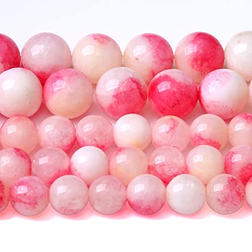 90 Stück 8 mm rosa Turmalin-Jade, 2 Stränge, Steinperlen für Schmuckherstellung, DIY, Armband, Halskette 90 Stück 8 mm rosa Turmalin-Jade, 2 Stränge, Steinperlen für Schmuckherstellung, DIY, Armband, Halskette von ASKFNASDKMFN