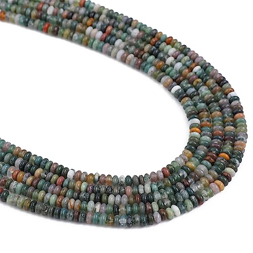 Abstandshalter aus natürlichem indischem Achat, runde Scheibe, lose Perlen für Perlenarbeiten, Schmuckherstellung, 4 mm x 2 mm, 38 cm Abstandshalter aus natürlichem indischem Achat, runde Scheibe, lose Perlen für Perlenarbeiten, Schmuckherstellung, 4 mm x 2 mm, 38 cm von ASKFNASDKMFN