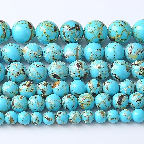 Abstandshalter für Schmuckherstellung, Armband, Halskette, 6 mm, Blau, Türkis, 60 Stück Abstandshalter für Schmuckherstellung, Armband, Halskette, 6 mm, Blau, Türkis, 60 Stück von ASKFNASDKMFN