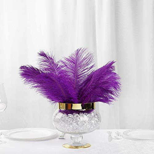 Authentische Straußenfedern für Tafelaufsätze, Hochzeit, Party, Tischdekoration, 33 - 38 cm, Violett, 12 Stück Authentische Straußenfedern für Tafelaufsätze, Hochzeit, Party, Tischdekoration, 33 - 38 cm, Violett, 12 Stück von ASKFNASDKMFN