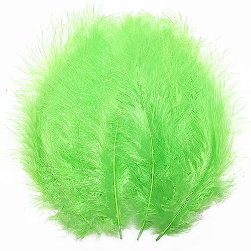 Flauschige Truthahn-Marabu-Federn, 10,2–15,2 cm, zum Basteln, Traumfänger, Dekoration, natürliche, flauschige Truthahn-Marabu-Federn, Grün, 200 Stück Flauschige Truthahn-Marabu-Federn, 10,2–15,2 cm, zum Basteln, Traumfänger, Dekoration, natürliche, flauschige Truthahn-Marabu-Federn, Grün, 200 Stück von ASKFNASDKMFN