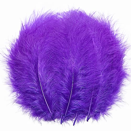 Flauschige Truthahn-Marabu-Federn, 10,2–15,2 cm, zum Basteln, Traumfänger, Dekoration, natürliche, flauschige Truthahn-Marabu-Federn, Lila, 100 Stück Flauschige Truthahn-Marabu-Federn, 10,2–15,2 cm, zum Basteln, Traumfänger, Dekoration, natürliche, flauschige Truthahn-Marabu-Federn, Lila, 100 Stück von ASKFNASDKMFN