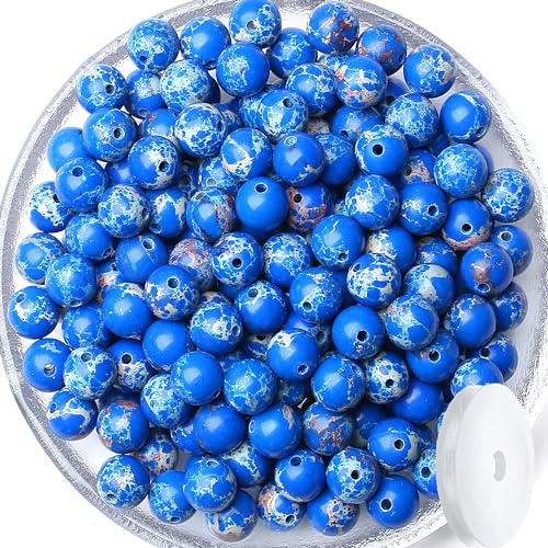 Lapislazuli-Jaspis-Perlen, 8 mm, runde lose Edelsteinperlen für Armbänder, Perlen, Kristall, Schmuckherstellung, DIY, Halsketten, Ohrringe, 0,8 cm, 60 Stück Lapislazuli-Jaspis-Perlen, 8 mm, runde lose Edelsteinperlen für Armbänder, Perlen, Kristall, Schmuckherstellung, DIY, Halsketten, Ohrringe, 0,8 cm, 60 Stück von ASKFNASDKMFN
