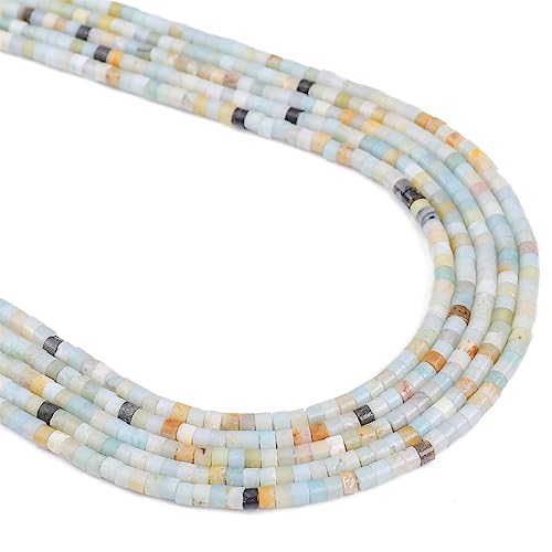 Natürliche Amazonit-Abstandshalter-Perlen, flach, rund, lose Perlen für Perlenarbeiten, Schmuckherstellung, 3 mm x 2 mm, 38 cm Natürliche Amazonit-Abstandshalter-Perlen, flach, rund, lose Perlen für Perlenarbeiten, Schmuckherstellung, 3 mm x 2 mm, 38 cm von ASKFNASDKMFN