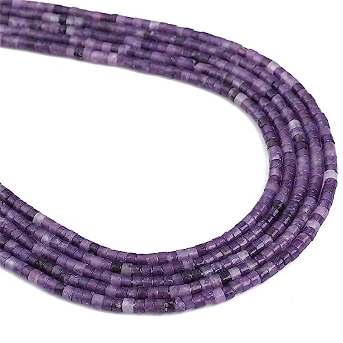 Natürliche Amethyst-Abstandshalter-Perlen, flach, rund, lose Perlen für Perlenarbeiten, Schmuckherstellung, 3 mm x 2 mm, 38 cm Natürliche Amethyst-Abstandshalter-Perlen, flach, rund, lose Perlen für Perlenarbeiten, Schmuckherstellung, 3 mm x 2 mm, 38 cm von ASKFNASDKMFN
